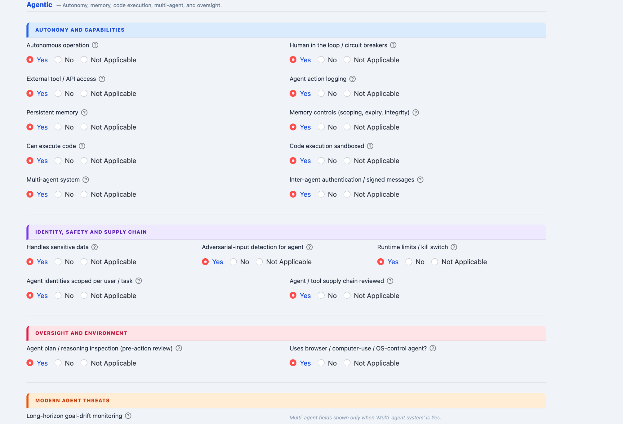 Agentic AI security controls for autonomous agents and multi-agent threat modeling